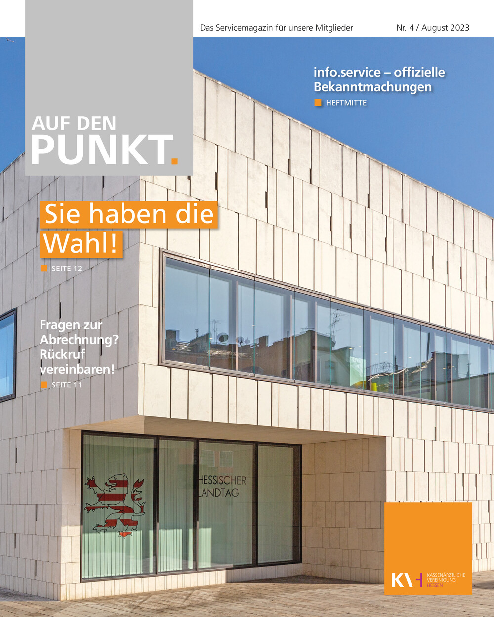 Titelseite der neuesten Auf den PUNKT.“-Ausgabe.