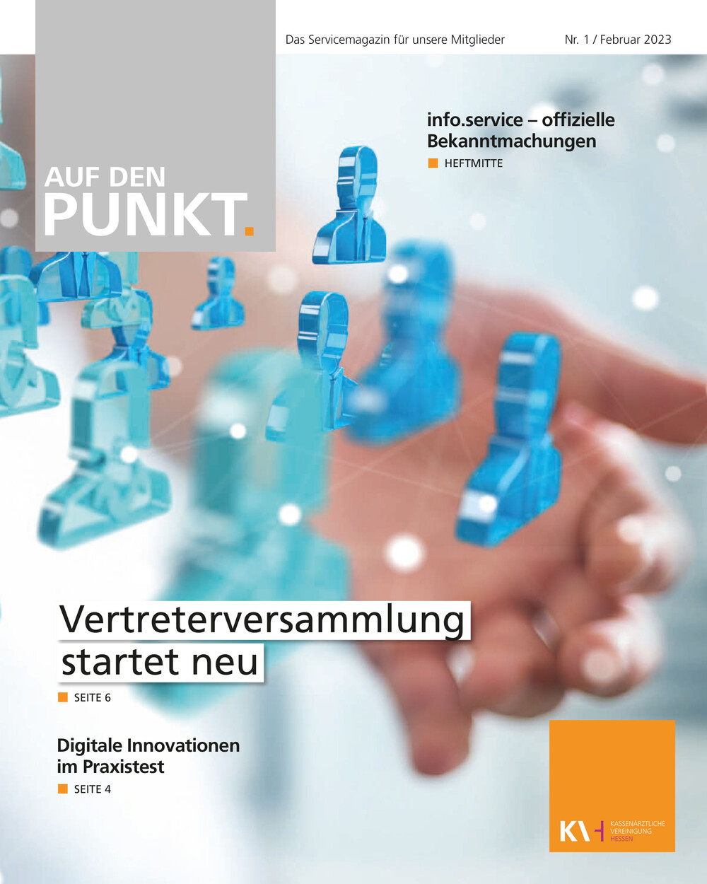 Titelbild der neusten Ausgabe von Auf den Punkt - dem Mitgliedermagazin der KVH.