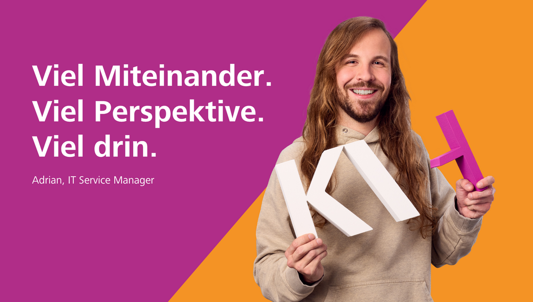 Mitarbeitender mit Buchstaben "KVH"