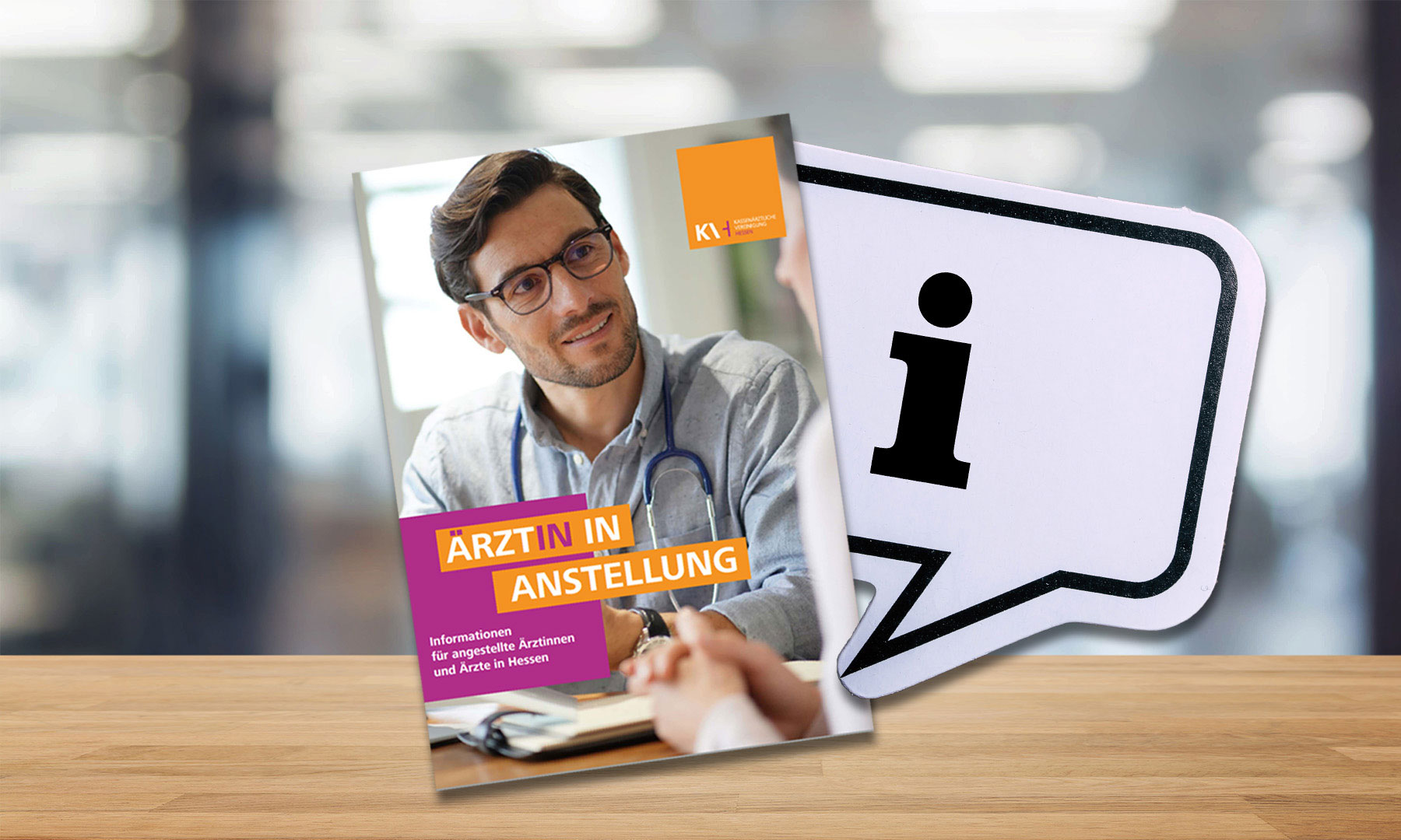 Titelcover der Broschüre für angestellte Ärztinnen und Ärzte