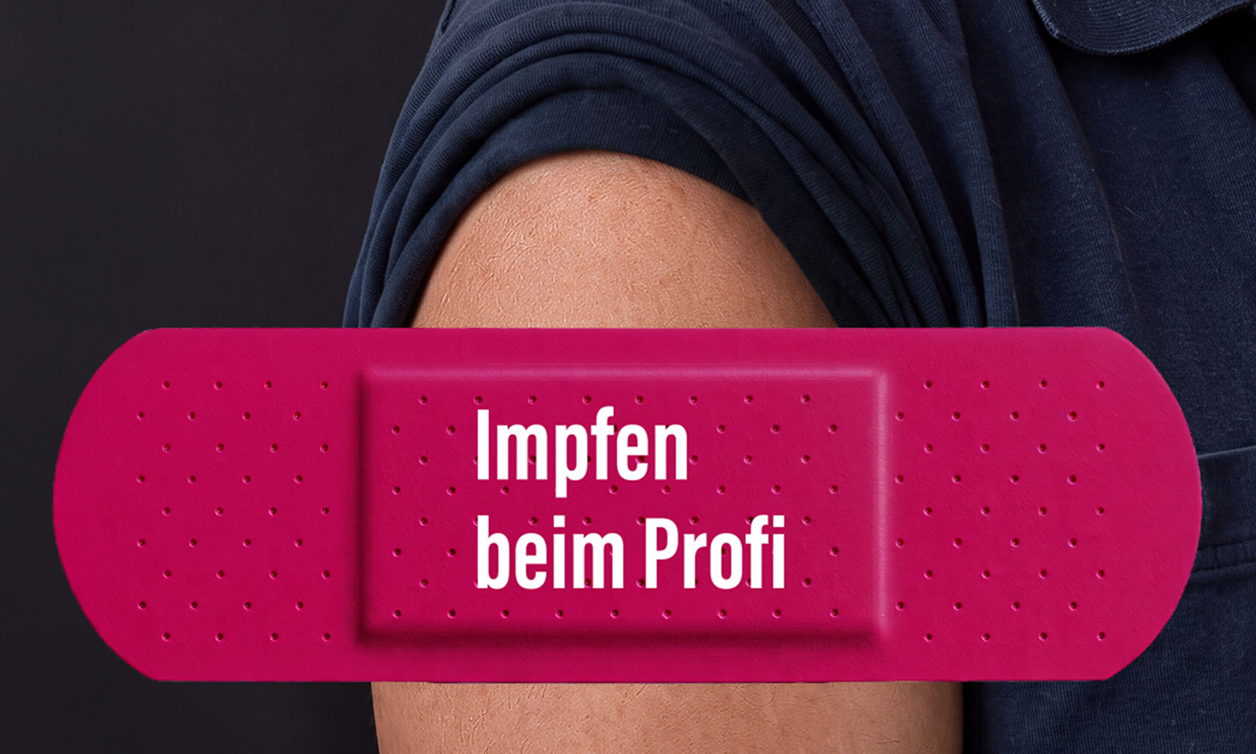 Pinkes Pflaster mit Kampagnen-Claim